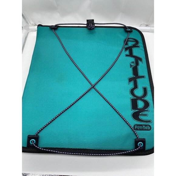 PEN-TAB Green Attitude Zippered 3 Ring Binder Notebook Organizer 1980's Vintage - Picture 3 of 7